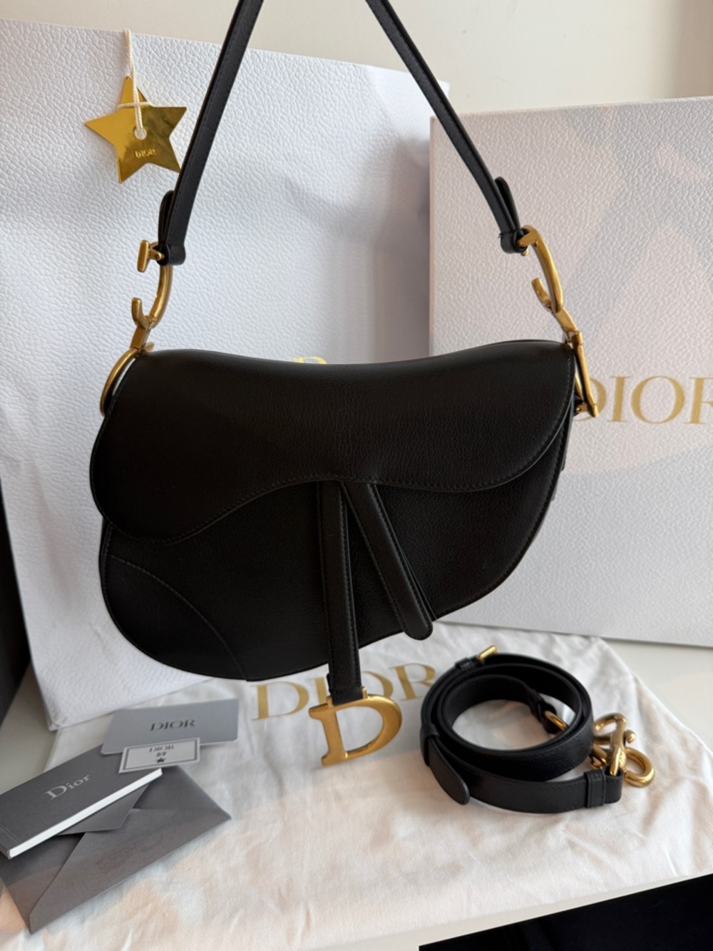 Dior Saddle Bag Black Goatskin - Picture 3 of 11